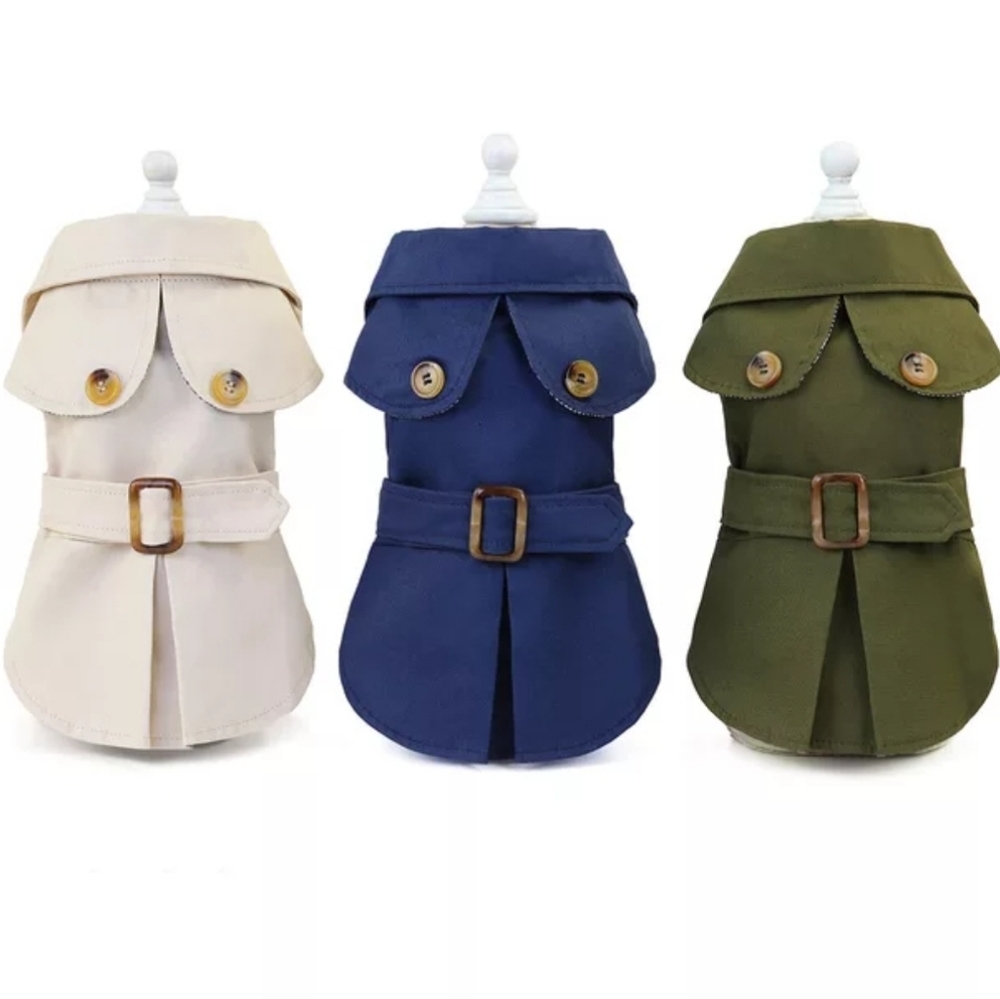 Fur baby dog trench coat from FashionedFurBabies.com